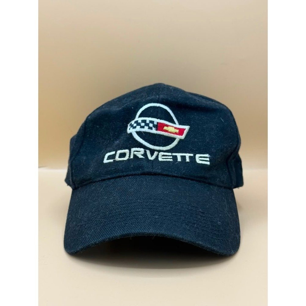 Corvette C5 Logo Black Baseball Hat Hot Rods Plus GM Licensed Adjustable Cap